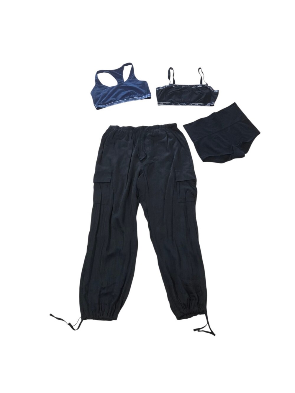 Pink VS XL 4pc Active Lounge Bundle Crossover Drawstring Joggers Bralette XXL